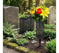 Cornici Floreali Nere per Tombe - Set 2 Cono e Cornici Floreali(Square style)