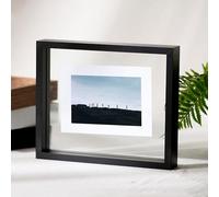 Cornici for foto in stirene Cornice for galleggiante A4 Poster fronte-retro e pressa for fiori Multicolor, dimensioni multiple(Black,Square 6 Inches [14.3 * 14.3cm])