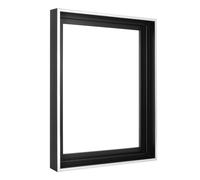 Cornici galleggianti MCS Canvas 12x16 Cornice nera e argento per tele finite, da appendere alla parete in verticale e in orizzontale, grande corn