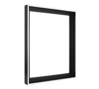 Cornici galleggianti MCS Canvas 16x20 Cornice nera e argento per tele finite, da appendere alla parete in verticale e in orizzontale, grande corn