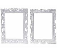 Cornici in legno bianco Shabby Chic set da 2 cornici da parete per foto