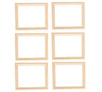 Cornici in miniatura 6 pezzi Cornici in legno per casa delle bambole scala 1/12 Non finite Fai da te Rettangolo miniatura per la stanza della scuola materna Puntelli per foto