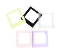 Cornici magnetiche colorate per foto Instax Square Films K-Pop, confezione da 6 pezzi, dimensioni esterne 83 x 88 mm, per foto da 72 x 86 mm, per frigorifero e armadietto (è nero)