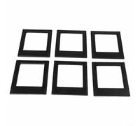 Cornici magnetiche in acrilico per film quadrati, confezione da 6 cornici colorate per frigorifero, armadietto, armadio, 83 x 88 mm (colore trasparente)