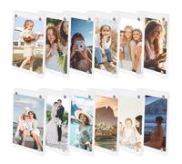 Cornici Magnetiche in Acrilico per Pellicola 6 x 9 cm: PRITOK 12 Pezzi Cornice Magnetica per Frigorifero, Magnete Acrilico per Frigorifero for Cards Memos Pictures Stamps Photo Booth Locker