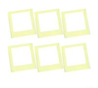 Cornici magnetiche per foto Instax Square Film, materiale acrilico con magnete di sicurezza per visualizzare foto su varie superfici metalliche, 6 cornici (tè verde)