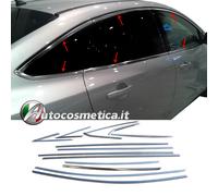 Cornici modanature finestrini completi acciaio cromo per Ford Focus III 2011-18