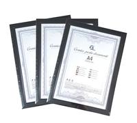 Cornici Nere, Set 3 pezzi, Porta foto, Porta laurea, Porta dottorato, Espositore diplomi, Cornice elegante, Decorazione ufficio, Arredo studio, Portadocumenti, Formato A4, Cornice da parete. (nero)