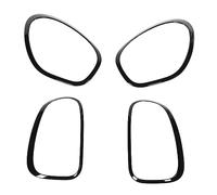 Cornici per Fari, 4 Pezzi Cornice per Fari e Fanali Posteriori Surround Cover Trim 51139801573 Sostituzione per Countryman R60 2010-2016 Nero Lucido