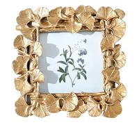 Cornici per foto antiche creative foglie di ginkgo in resina quadrata vintage oro antico cornici supporto per la decorazione domestica