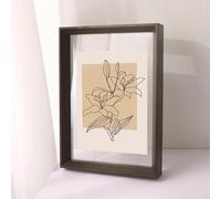 cornici per foto, Cornice portafoto galleggiante bifacciale, diversi colori del legno, diverse dimensioni(Black Walnut,A4 [21 * 29.7cm])