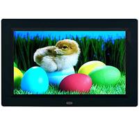 Cornici per Foto Digitali 9 Pollici Elettronico Semplice Funzionamento Lettore Multimediale Pubblicitario Video Musica Immagine Riproduzione Orologio Calendario Funzione (Nero)