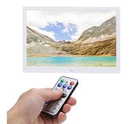 Cornici per Foto Digitali, Cornice Intelligente HD da 15 Pollici, Album Fotografico Elettronico con Telecomando, Cornice Digitale con Calendario, Sveglia, Interruttore Timer, Supporta MP3(EU)