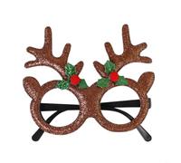 Cornici per occhiali di Natale in plastica con Babbo Natale Snowman Design | telaio in plastica, dettagli in panno morbido, materiale inodore, divertente accessorio per le vacanze per tutti
