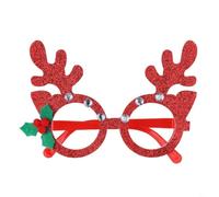 Cornici per occhiali di Natale in plastica con Babbo Natale Snowman Design | telaio in plastica, dettagli in panno morbido, materiale inodore, divertente accessorio per le vacanze per tutti