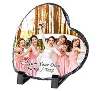 Cornici personalizzate, Cornice in ardesia roccia personalizzata, Cornice per foto in ardesia in pietra personalizzata Cornici per foto da scrivania Targa personalizzata per matrimoni, famiglia,