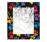 Cornici portafoto ecologiche in legno e acrilico, 20,3 x 25,4 cm, pannello HD resistente ai graffi, per scrivania/parete, doppio uso, stampa digitale colorata con impronte di zampe, cornice regalo