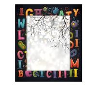 Cornici portafoto ecologiche in legno e acrilico, 20,3 x 25,4 cm, pannello HD resistente ai graffi, per scrivania/parete, doppio uso, cornice regalo con stampa digitale colorata dell'alfabeto