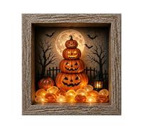 Cornici Scatola Dei Ricordi Per Halloween Rustico in legno luminoso e