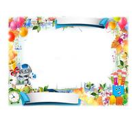 Cornici scolastiche - Set 5 PEZZI - personalizzati con la vostra foto 20 Cm x 15 CM stampati su vera carta fotografica chimica Fujicolor Supreme lucida perfetti per gruppi scolastici. (123)