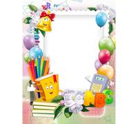 Cornici scolastiche - Set 5 PEZZI - personalizzati con la vostra foto 20 Cm x 15 CM stampati su vera carta fotografica chimica Fujicolor Supreme lucida perfetti per gruppi scolastici. (122)