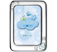 Cornici valenti, cornice bimbo "coccinella" retro legno celeste, cornice in argento 925% laminato, cornice per dimensione foto: 13x18cm. Novità in catalogo ottobre 2015, referenza: 72005 4l