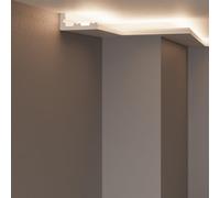 Cornici velette per luce led a soffitto e parete per illuminazione indiretta con le strisce led o faretti per cartongesso - 2 metri (NH1 aggiornata)