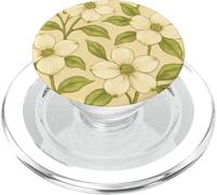 Corniolo bianco floreale design vintage botanico PopSockets PopGrip per MagSafe