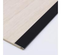 Cornires - Striscia protettiva in PVC da 90 cm, 3 pezzi, autoadesiva, da parete, per casa, ufficio e negozio (nero, 25 mm x 25 mm)