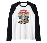 Cornish Rex Occhiali da Sole Hawaii Spiaggia Estate Maglia con Maniche Raglan