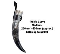 Corno Da Bere Viking Con Fondina In Pelle Murrah Bufalo Oxe Birra Ale