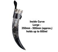 Corno Da Bere Viking Con Fondina In Pelle Murrah Bufalo Oxe Birra Ale