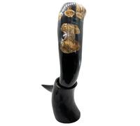 Corno Da Bere Vikingo In Vera Murrah Buffalo Intagliato Pagan Beer Ale Celtico