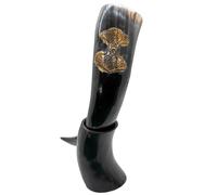 Corno Da Bere Vikingo In Vera Murrah Buffalo Intagliato Pagan Beer Ale Celtico
