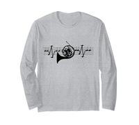 Corno della Foresta, Note ECG, Musica, Battito Cardiaco, Hornist Maglia a Manica