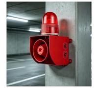 Corno Di Allarme Di Sicurezza, 120dB Sirena Con Luce LED Per Officine DC24V
