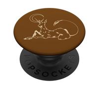Corno di riposo unicorno al chiaro di luna in luna crescente celeste PopSockets PopGrip Adesivo