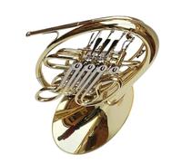 Corno Francese BF A Quattro Chiavi Tubo Doppio In Ottone Dorato Con Bocchino Corno Francese In Ottone