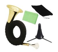 Corno francese con supporto, decorazione musicale in ottone in miniatura | Trompe francese compatta con supporto: la tromba francese presenta una costruzione e una pratica musicale compatta Evento