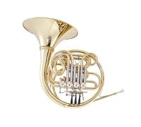 Corno Francese con Tono B/Fa A 4 Tasti Diviso, Corno Francese Professionale per Spettacoli Teatrali con Custodia Kit Corno Francese