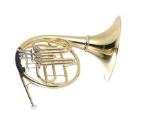 Corno Francese Diviso A 3 Tasti In Ottone Laccato Oro A Fila Singola In Sib Con Custodia Per Bocchino In Cupronichel Kit Corno Francese