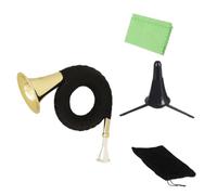 Corno Francese in Ottone Laccato Dorato, Strumento Musicale Portatile | Amanti della Musica e Professionisti, Suono Naturale e Ben Lucidato, Esercita Coordinazione Mano Cervello Colore Casuale