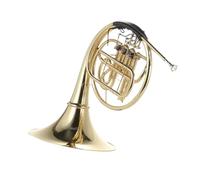 Corno Francese In Sib A Singola 3 Chiavi Finitura Laccata Oro Con Custodia Per Il Trasporto Corno Francese In Ottone