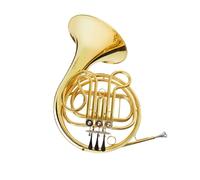 Corno Francese Laccato Oro Fa Tre Tasti Singola Corno Francese In Ottone