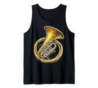 Corno Francese Music Instrument Motivo Illustrazione Corno Francese Canotta