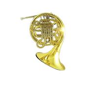 corno francese Orchestra Ottone Lacca Oro Tono Fa Sib 4 Tasti Doppio Corno Francese Giallo