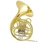 Corno Francese per Principianti Chiave Sib/Fa Ottone Laccato Oro Corpo Corno Francese A 4 Chiavi In un Unico Pezzo Con Accessori E Custodia