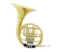 Corno Francese per Principianti Corno Francese Tono Sib In Ottone Giallo Piatto A Tre Pulsanti Diviso Corno Francese Laccato Oro Con Custodia In Tela