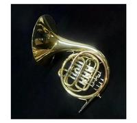 Corno Francese Per Studenti Professionisti, Tono Sib, 3 Chiavi, Ottone, Laccato Oro, Con Custodia Kit Corno Francese