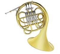 Corno francese portatile Corno francese a tre tasti a singola in Fa adatto per principianti esercizi e performance professionali